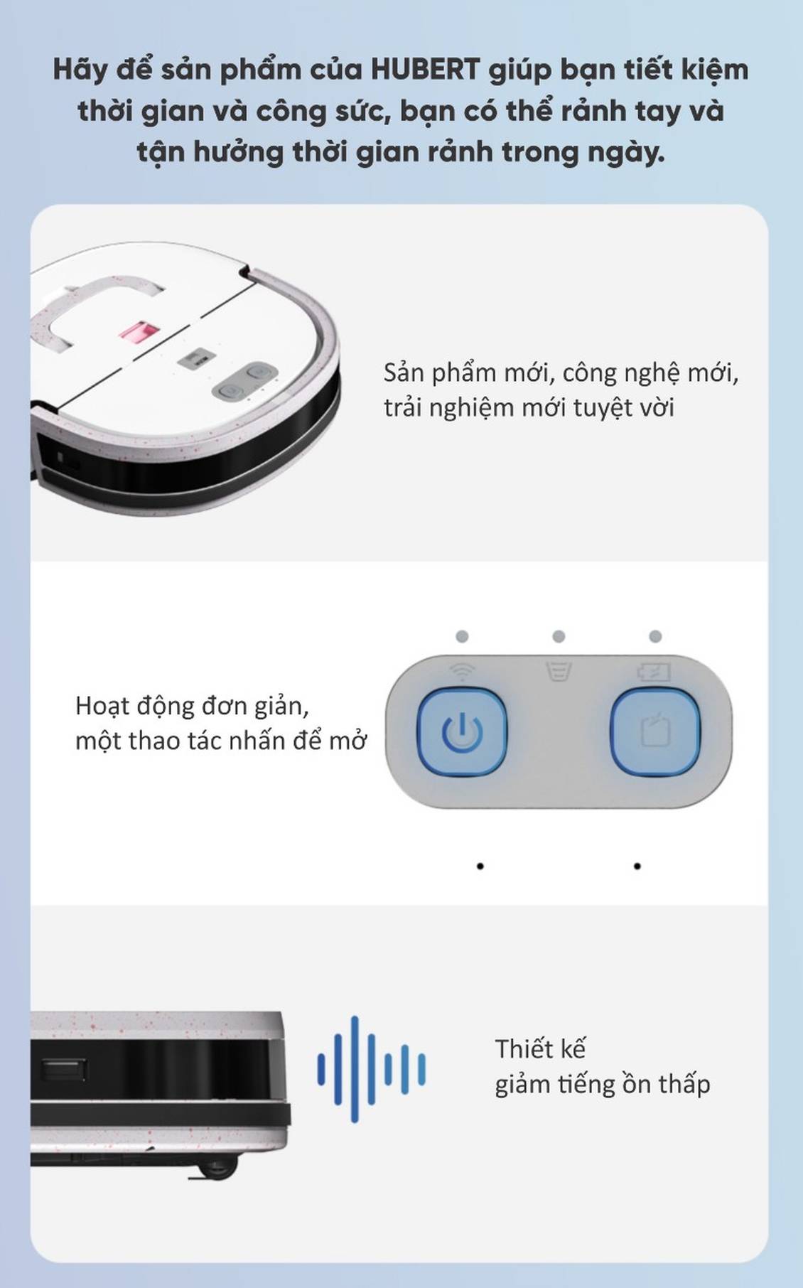 Robot hút bụi Hubert HB-S66 /Chi tiết sản phẩm 2